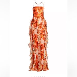 Valentin Floral Ruffle Gown